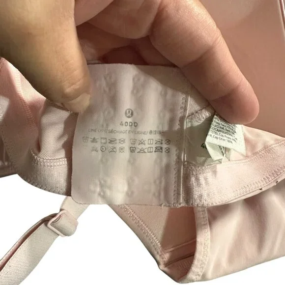 Lululemon Run Times Sports Bra High Support Pink Peony 40DD Running Gym Athletic - Picture 7 of 11